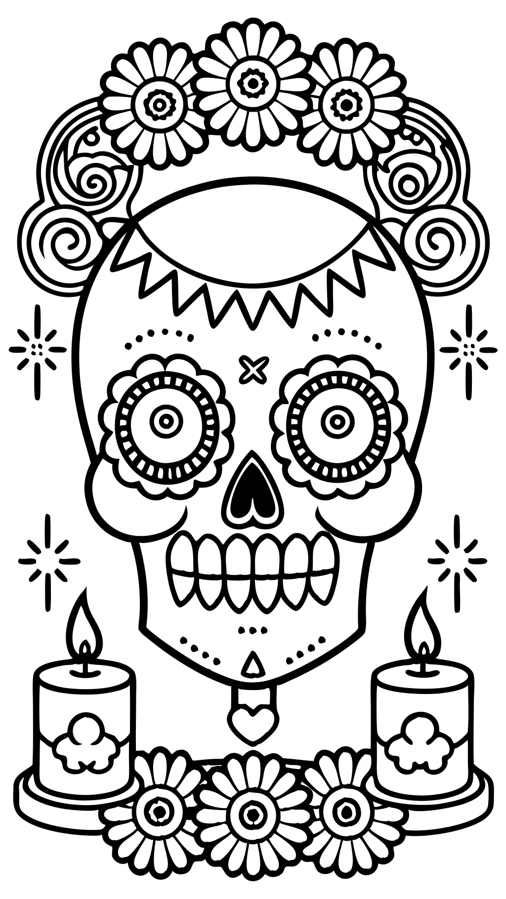 day of the dead coloring pages printable